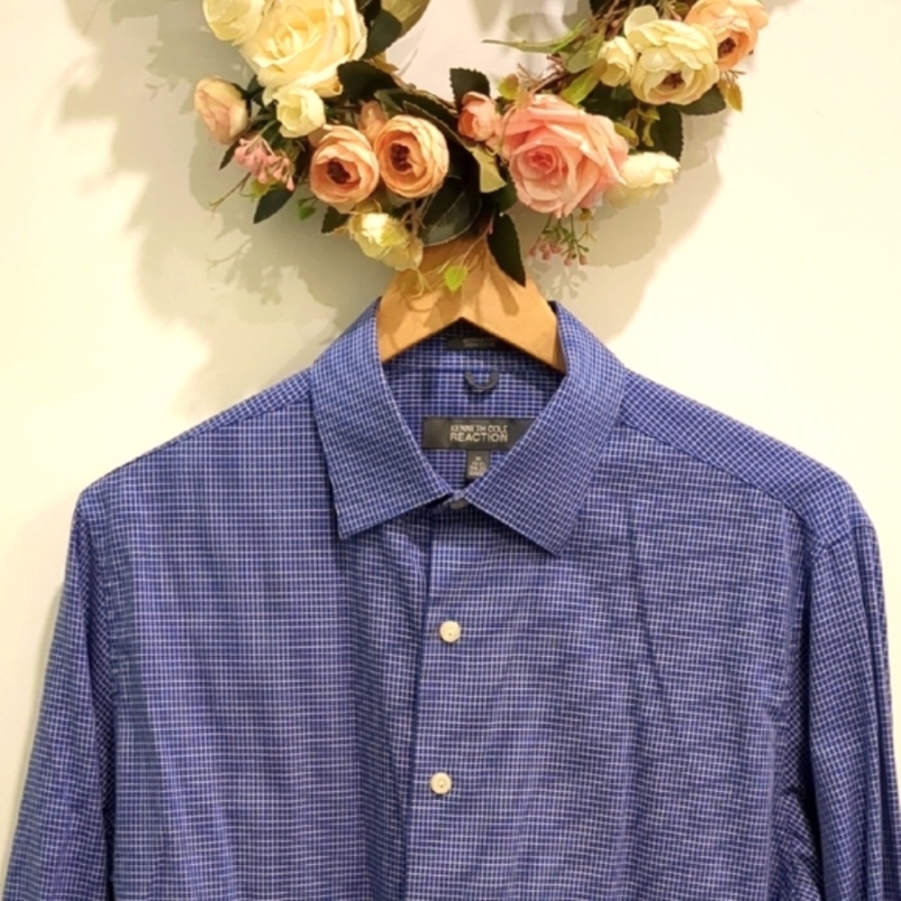 KENNETH COLE REACTION Men's Button down LS Shirt (M)